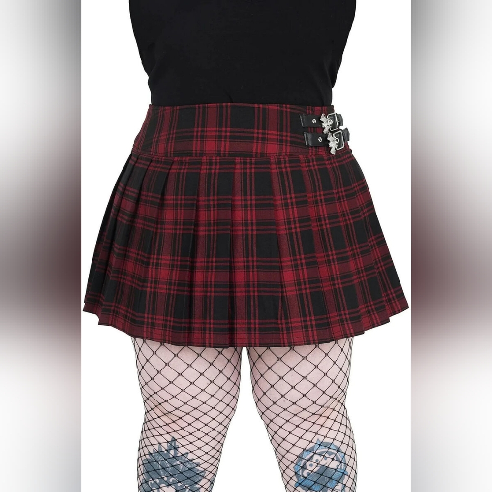 NWT Killstar Tartan Bat Skirt